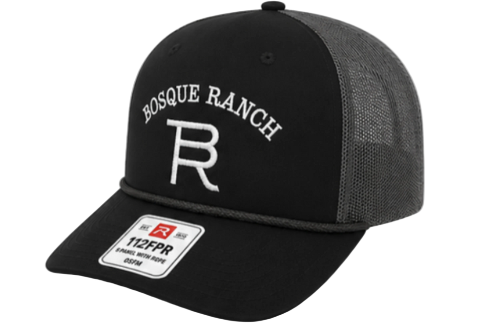 Bosque Ranch Richardson 112FPR Black & Charcoal Rope Cap