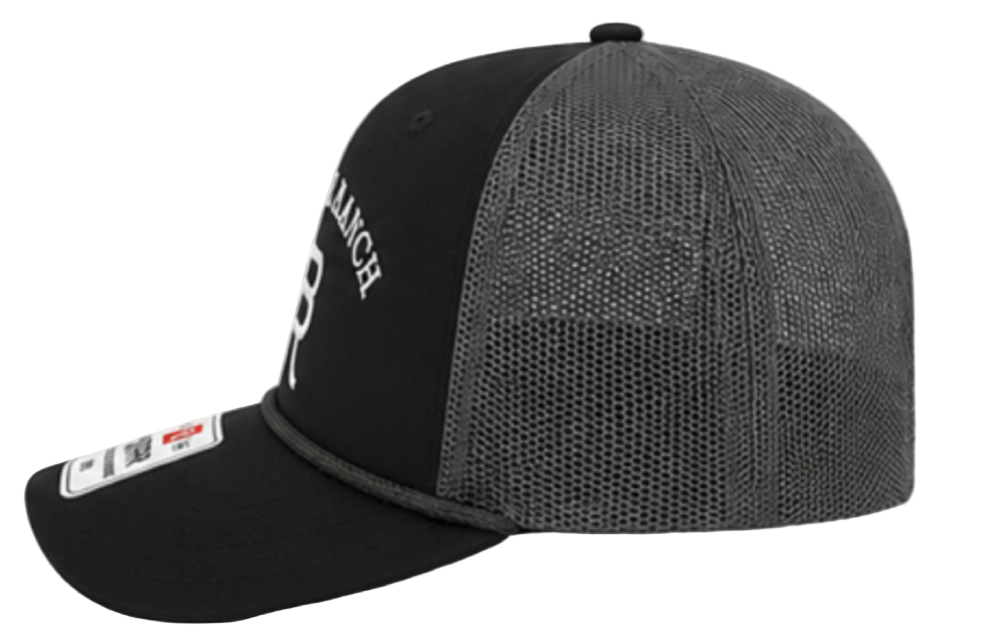 Bosque Ranch Richardson 112FPR Black & Charcoal Rope Cap