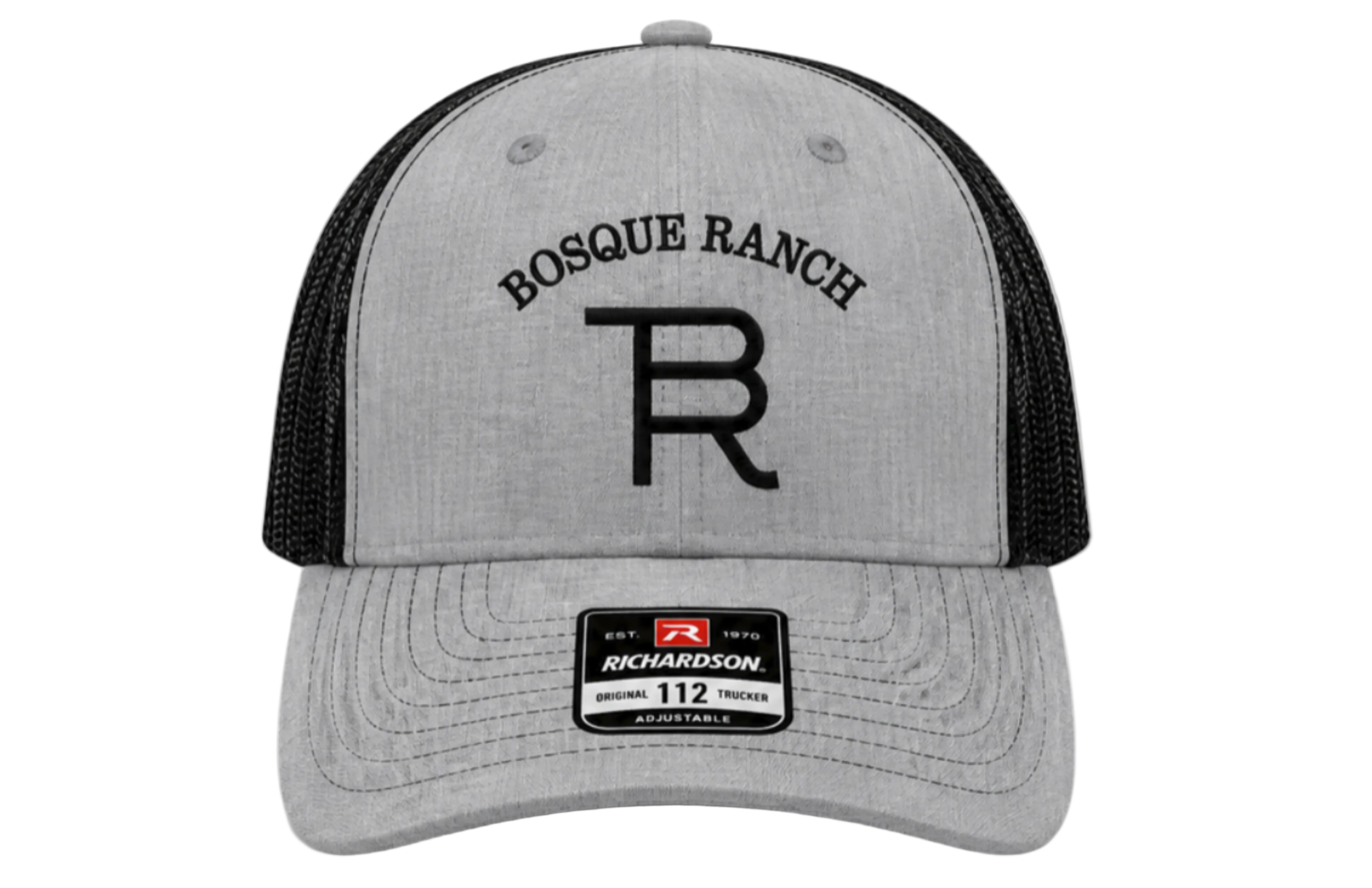 Bosque Ranch Richardson 112 Heather Gray & Black Cap