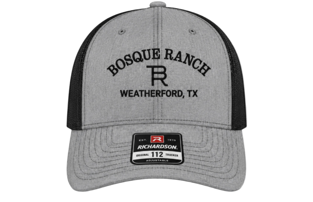 Bosque Ranch Weatherford, TX Richardson 112 Heather Gray & Black Cap
