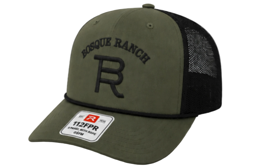 Bosque Ranch Richardson 112FPC Loden & Black Rope Cap