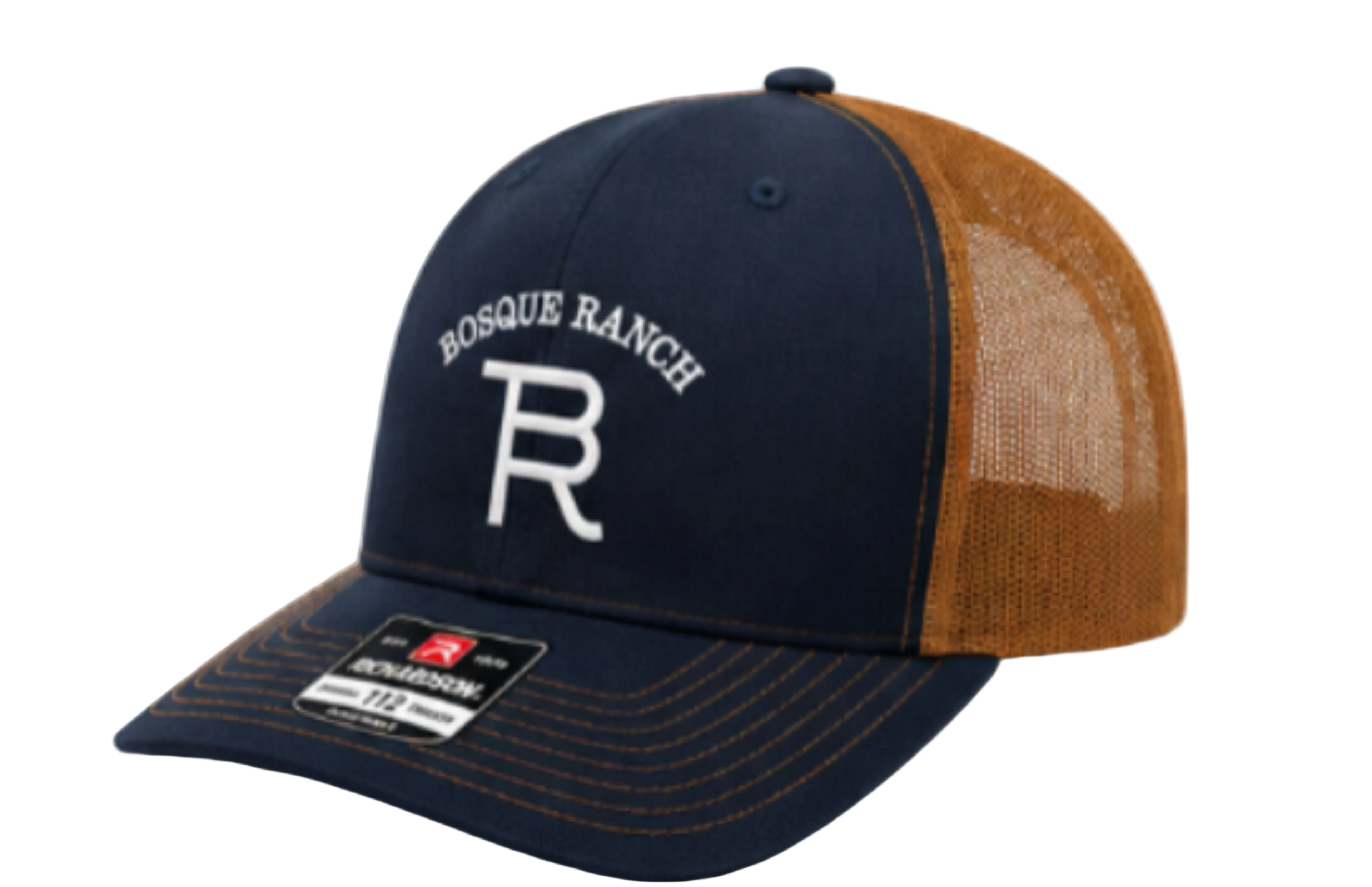 Bosque Ranch Richardson 112 Navy & Carmel Cap