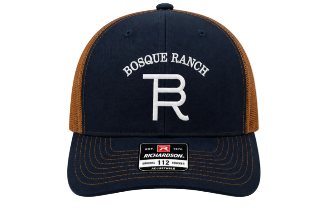 Bosque Ranch Richardson 112 Navy & Carmel Cap