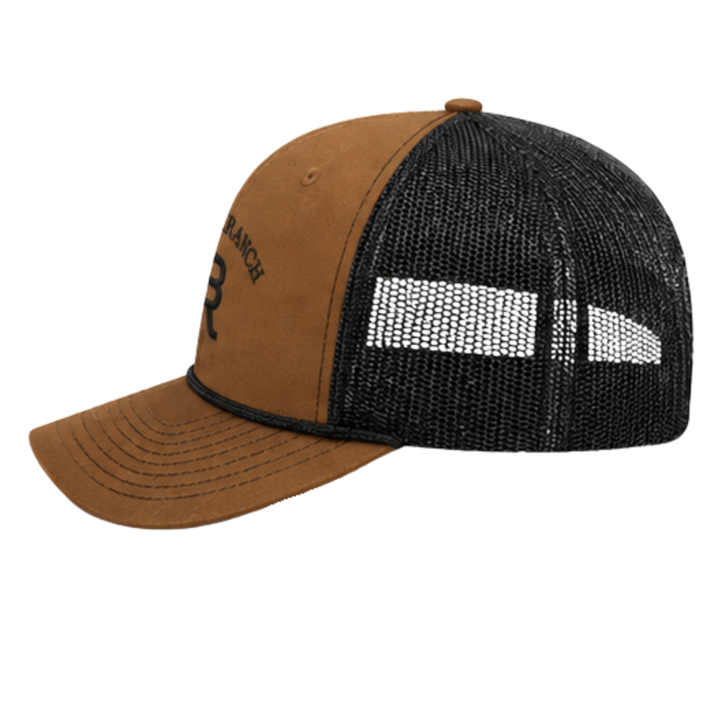 Bosque Ranch Richardson 112FPR Carmel & Black Rope Cap