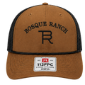 Bosque Ranch Richardson 112FPR Carmel & Black Rope Cap
